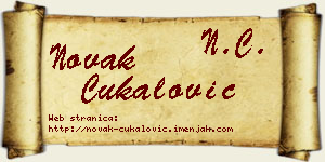 Novak Čukalović vizit kartica